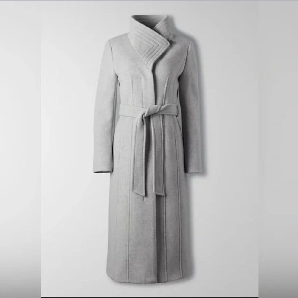 Aritzia Babaton The Connor Long Coat | Grey | Size M | NWT